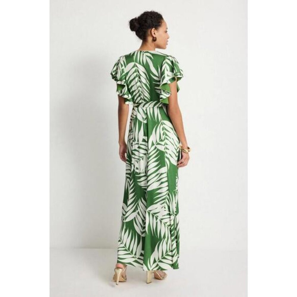 Hutch Finn Midi Green Graphic Dress Size XL with fabric snags - Picture 2 of 8